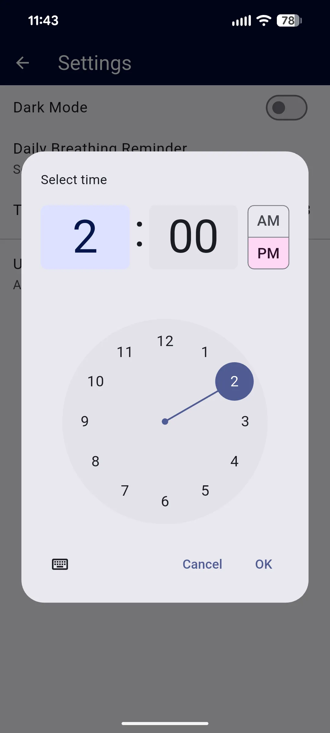 A screenshot of Reminder